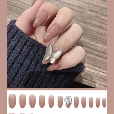 Kit de Uñas Postizas Desmontables Efecto Llama Azul - Diseño Europeo - Image 6