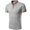 Polo Casual Hombre Cuello Mao Manga Corta
