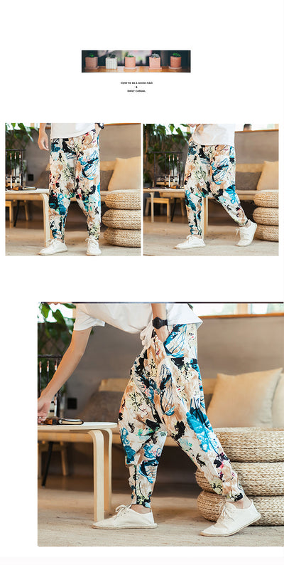 Pantalones de Lino Sueltos Estilo Hip-Hop Casual para Hombre - Image 8
