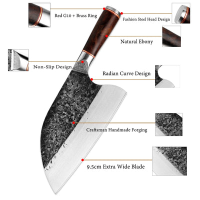 Cuchillo de Cocina Forjado con Acabado Martillado - Image 12