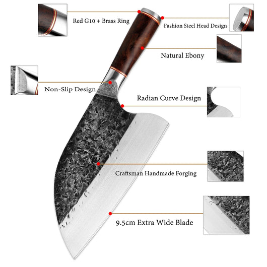Cuchillo de Cocina Forjado con Acabado Martillado - Image 12