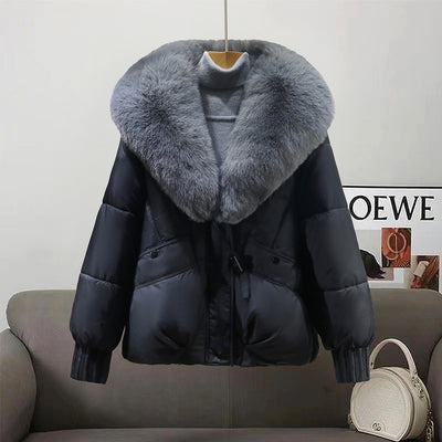 Abrigo de Lujo Coreano con Cuello de Pelaje - Cálido y Elegante - Image 4