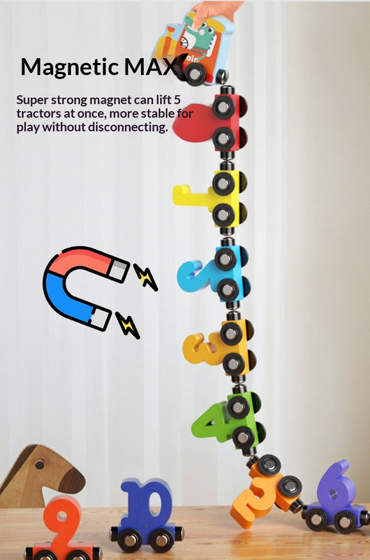 Tren Magnético de Madera con Números - Juguete Educativo para Coordinación y Desarrollo Infantil - Image 8