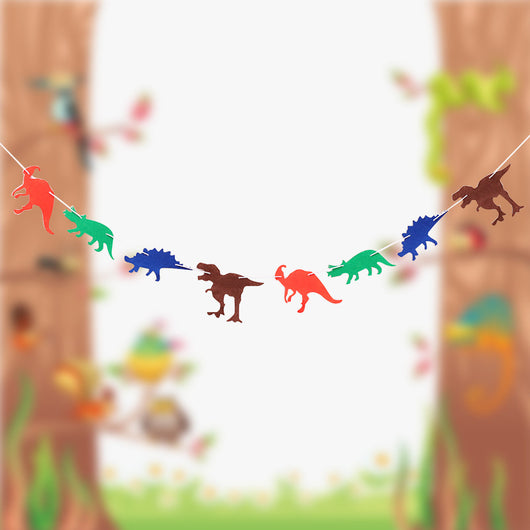 Banderín Decorativo Tejido Tema Dinosaurios para Fiestas de Cumpleaños - Image 10