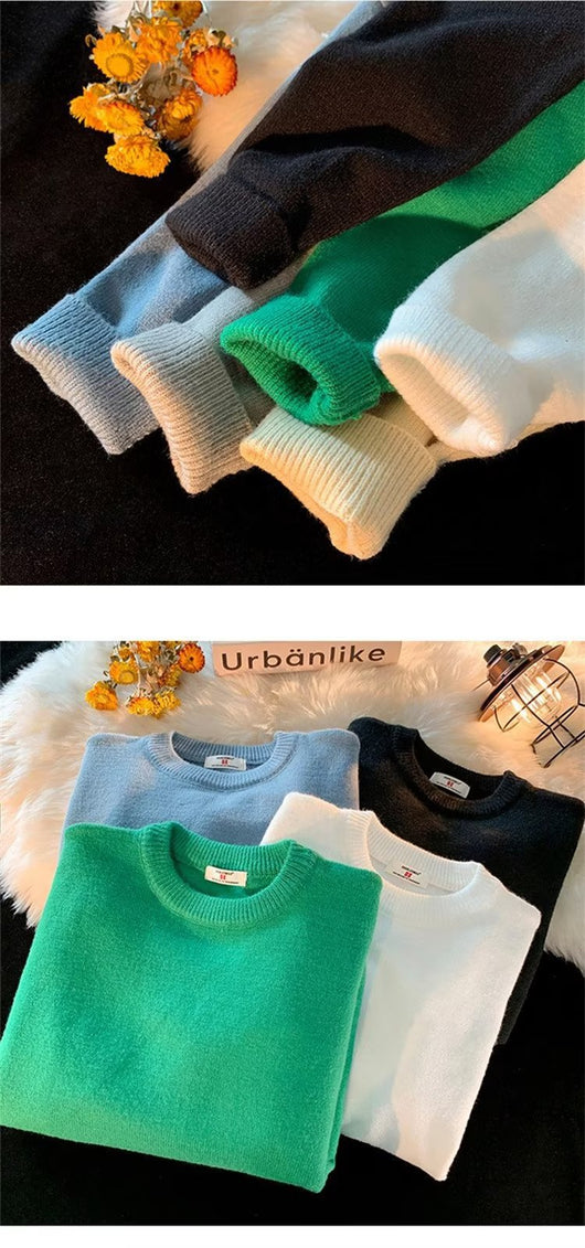 Suéter Holgado de Cuello Redondo para Hombre - Colección Primavera Otoño - Image 18