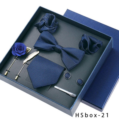 Set de 8 Piezas Accesorios Formales para Hombre - Corbatas, Moños y Pañuelos - Image 22