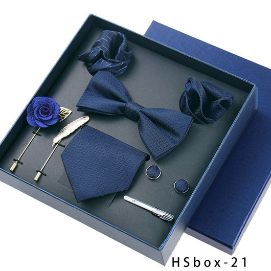 Set de 8 Piezas Accesorios Formales para Hombre - Corbatas, Moños y Pañuelos - Image 22