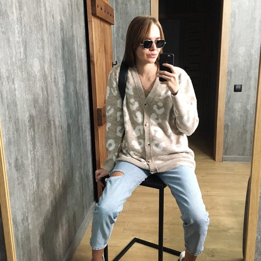 Cardigan Tejido Cuello V Otoño Invierno para Mujer - Image 3