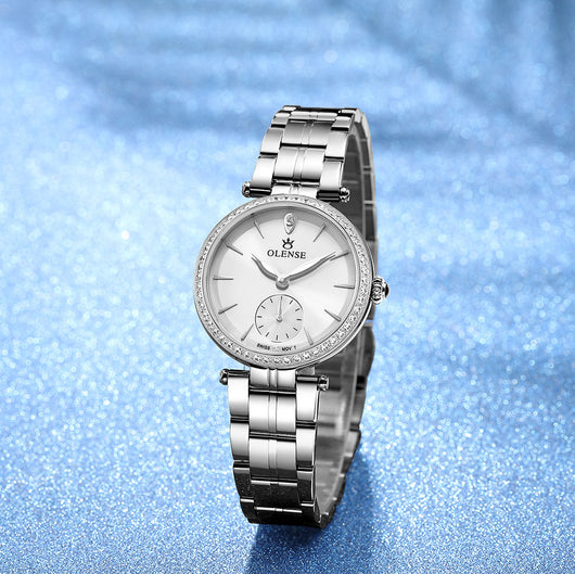 Reloj Elegante para Mujer en Acero Inoxidable con Cristal de Zafiro - Image 5