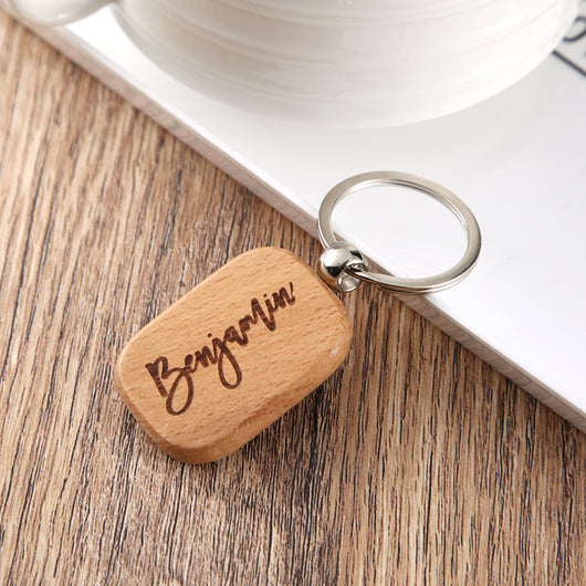 Llavero Personalizado de Madera con Grabado de Nombre - Image 17