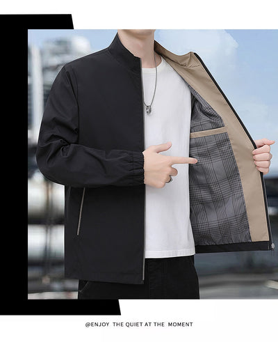 Chaqueta Casual Ejecutiva con Cuello Alzado Ligera para Hombre - Image 11