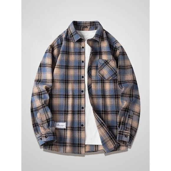 Camisa Masculina de Manga Longa Xadrez - Marca Americana