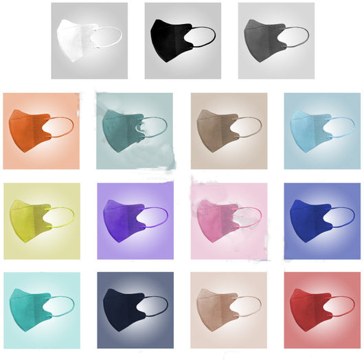 A grid of duckbill 3D masks in various colors including white, black, gray, orange, teal, purple, pink, and blue. - Image 9