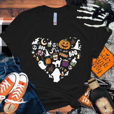 Camiseta Halloween Boo Pumpkin Love Unisex