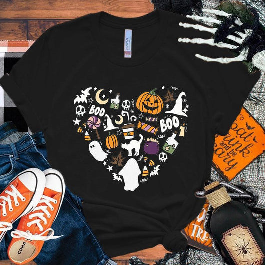 Camiseta Halloween Boo Pumpkin Love Unisex
