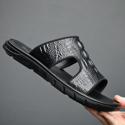 Sandalias de Cuero para Hombre - Diseño Europeo Elegante para Playa y Exterior - Image 2