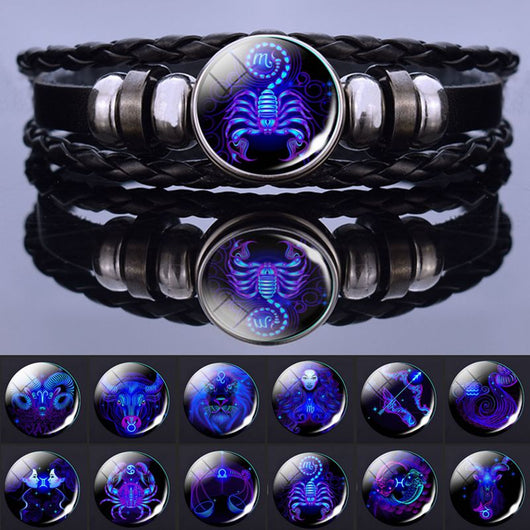 Pulsera de Pareja Constelaciones Luminosas - Cuero Negro - Image 25