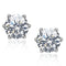 Aretes de Plata Esterlina con Moissanita - Diseño Clásico de Seis Puntas