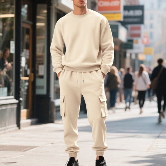 Conjunto Deportivo Hombre Sudadera y Pantalón Oversize Cuello Redondo - Image 10