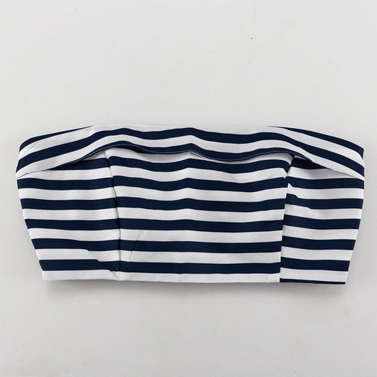 Conjunto de Tres Piezas: Cardigan Rayado, Top Tubo y Pantalón Ancho - Image 18