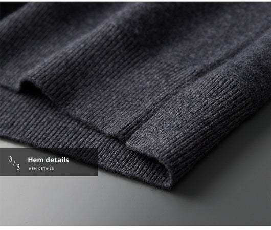 Cardigan Cashmere con Capucha para Hombre - Abrigo Casual Grueso con Cierre - Image 20