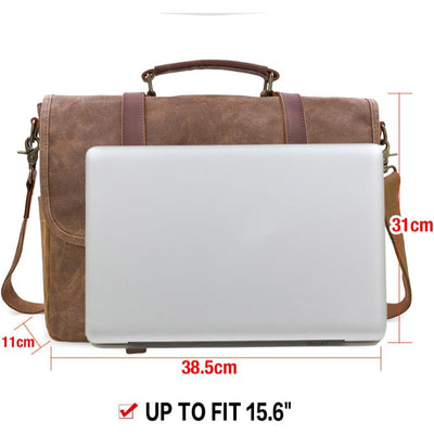 Bolso Ejecutivo Retro de Lona Impermeable para Hombre - Image 10