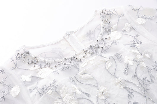 Vestido Largo Bordado con Cuentas para Mujer - Image 9