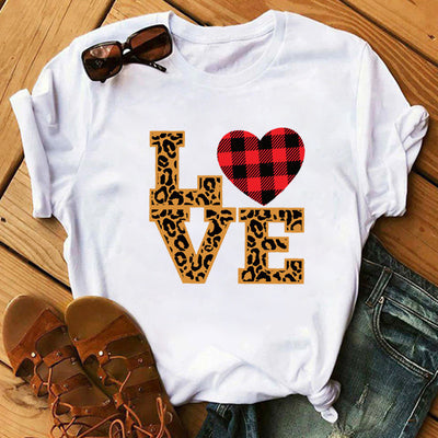 Blusa Estampado Leopardo con Labios LOVE - Manga Corta - Image 12