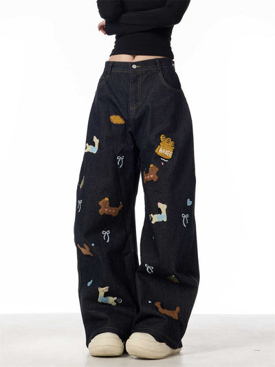 Pantalones Jeans Anchos Patchwork Salchicha Mujer - Casual y Cómodo - Image 6