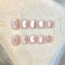 Adhesivos de Uñas Cortas Diseño Ojo de Gato Flor de Cerezo