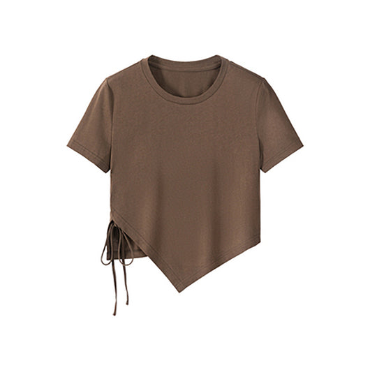 Playera Mujer Manga Corta Diseño Asimétrico Moderno - Image 11