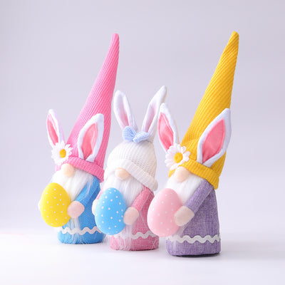 Muñeca Conejita de Pascua con Sombrero Largo Colorido - Image 15
