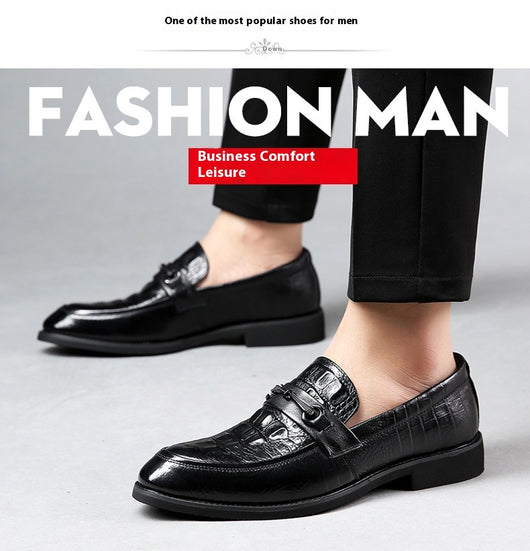 Zapatos de Cuero Cowhide Estilo Coreano Talla 36 - Punta Aguda Transpirables para Hombre - Image 26