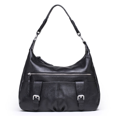 Bolsa Mensajera de Cuero Premium con Pliegues - Gran Capacidad para Mujer - Image 8