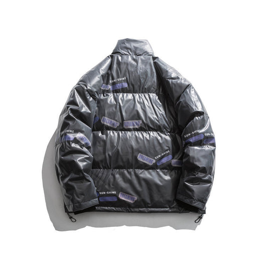 Chaqueta Acolchada con Cuello Mao para Hombre Joven - Image 4