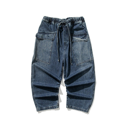 Pantalón Ancho Recto Estilo Japonés Talla Grande - Image 5