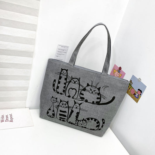 Bolsa Tote de Lona para Mujer - Práctica y Versátil para Estudiantes - Image 3