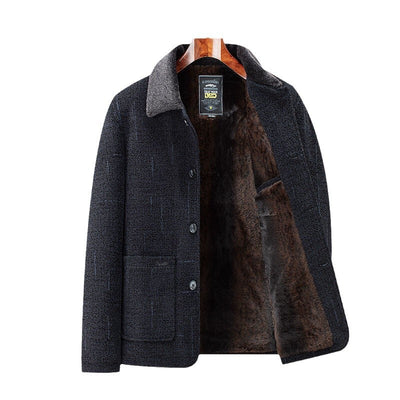 Abrigo Acolchado de Chenilla para Hombre Adulto Mayor - Chaqueta Térmica Forrada en Felpa - Image 11