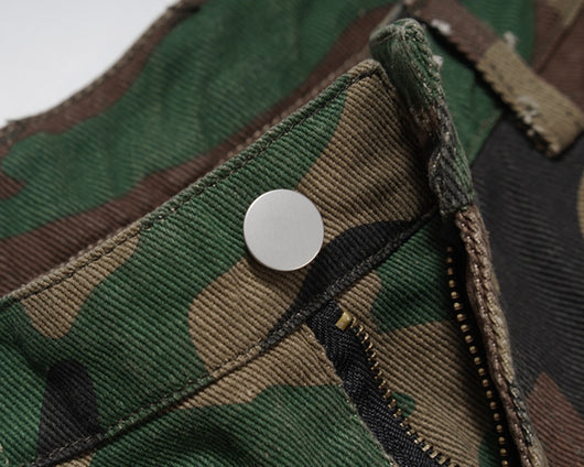 Pantalón de Trabajo Retro Camuflado Cintura Alta Recto Holgado - Image 11