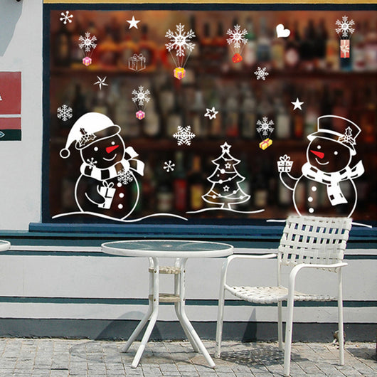 Adhesivo Decorativo Muñeco de Nieve Navideño para Vidrio - Image 9