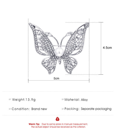Broche Mariposa con Diamantes - Joyería de Alta Calidad - Image 2