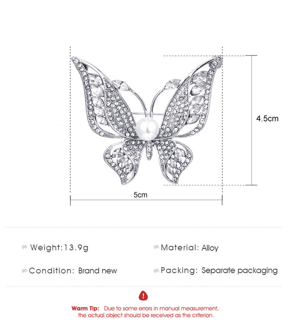 Broche Mariposa con Diamantes - Joyería de Alta Calidad