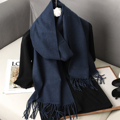 Pashmina Cálida de Color Sólido para Mujer - Chal Suave Estilo Cashmere - Image 41
