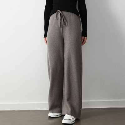 Pantalones Rectos Anchos con Cintura Elástica y Cordones - Image 10