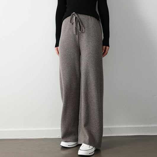 Pantalones Rectos Anchos con Cintura Elástica y Cordones - Image 10