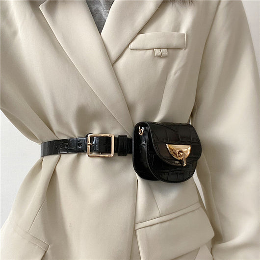 Cinturón Decorativo y Bolsa de Cintura para Mujer - Estilo Europeo y Americano