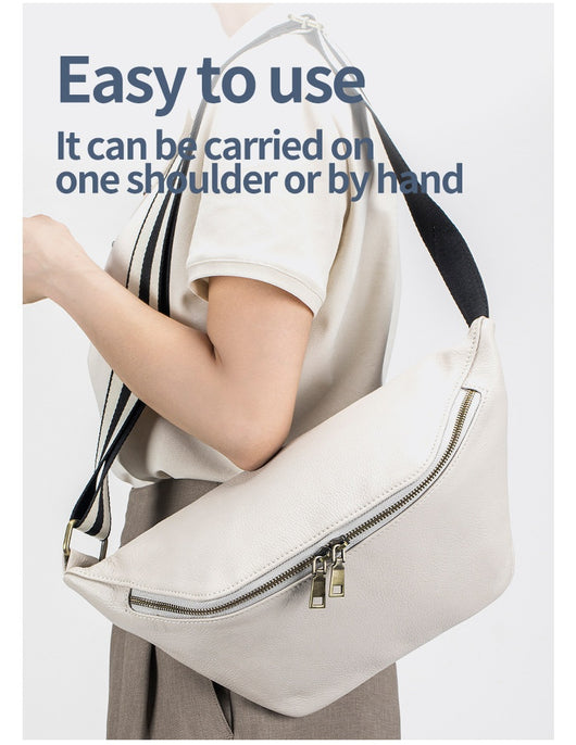 Bolso Mensajero de Cuero Genuino para Mujer - Gran Capacidad, Estilo Casual - Image 19