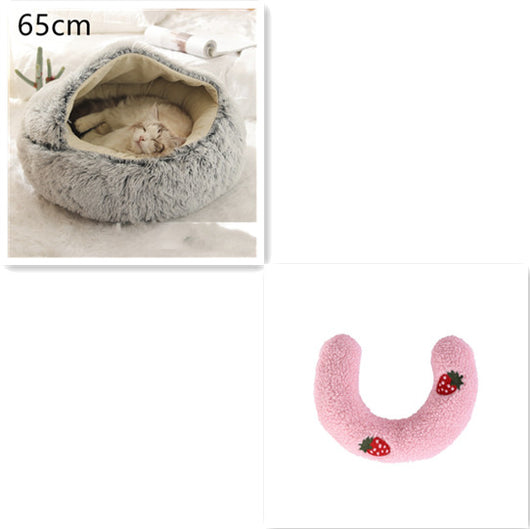 Cama 2 en 1 para Perros y Gatos - Cama Cálida de Felpa Suave Tipo Casa - Image 44