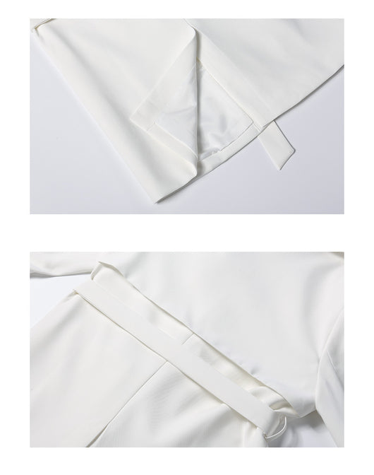 Blazer Casual Blanco para Commuter - Estilo Ejecutivo Moderno - Image 5