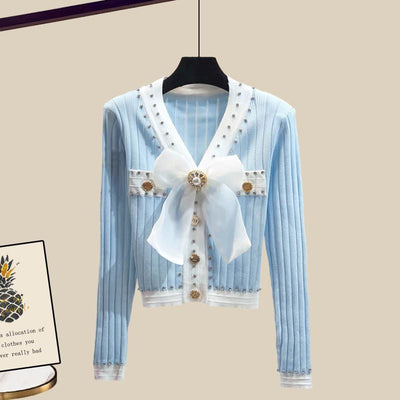 Conjunto Otoñal para Mujer Talla Grande con Detalle de Moño - Image 7